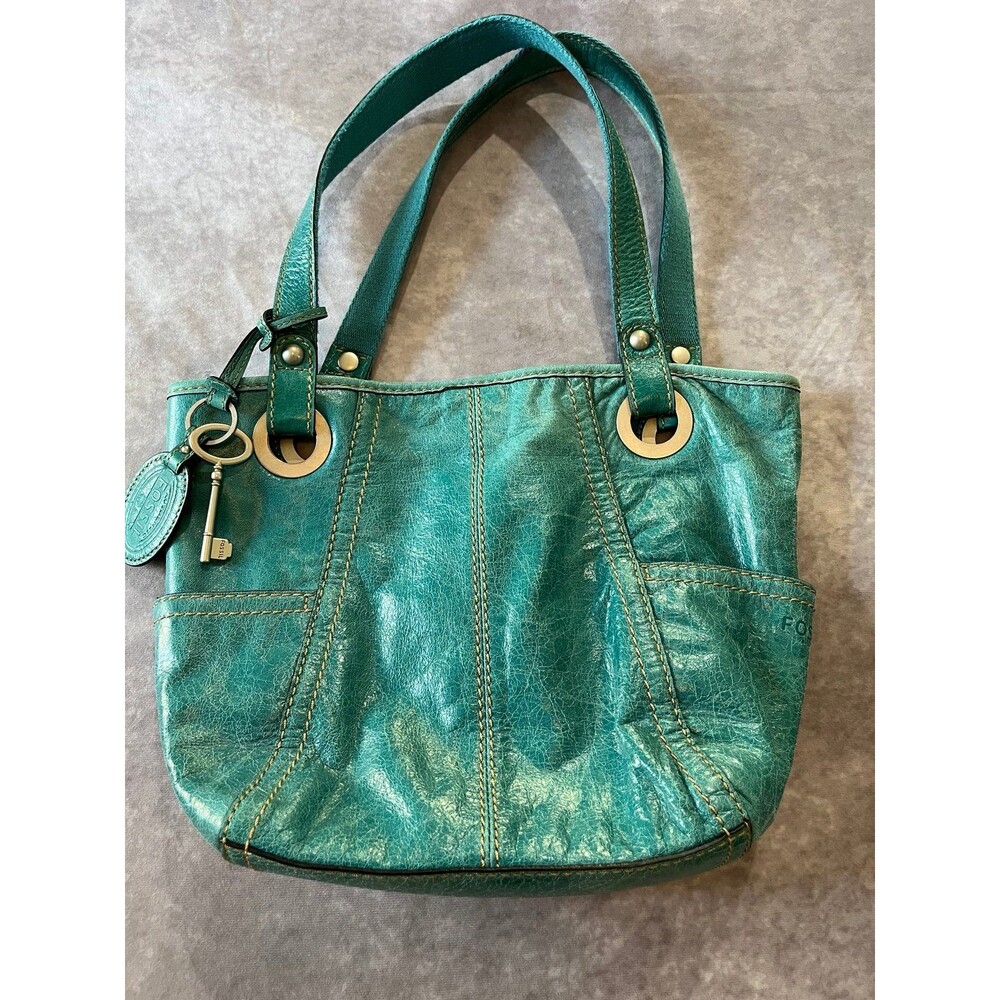Fossil leather handbag